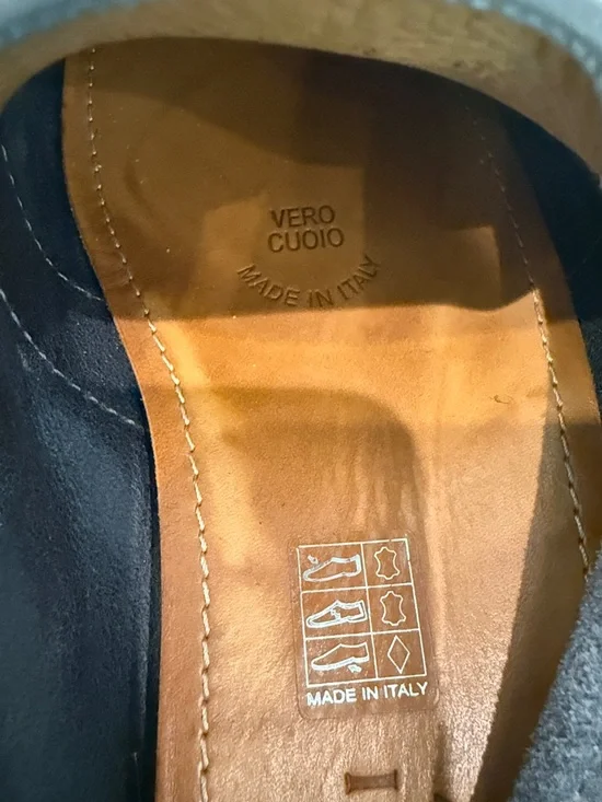 Gucci Gray Suede Loafers with Green-Red Web Detail - Picture 8 of 10